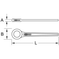 BRONZEplus Einringschlüssel gerade 1.5/8"