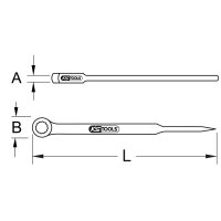 BRONZEplus Montageringschlüssel mit Dorn, gekröpft 41 mm