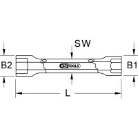 BRONZEplus 6-kant-Steckschlüssel 14x17 mm doppelseitig