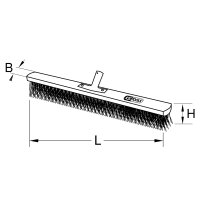 BRONZEplus Besen, Runddraht, glatt, 240x60x65 mm