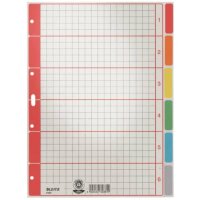 4350 Register - blanko, Karton, farbig bedruckt, A4, 6 Blatt