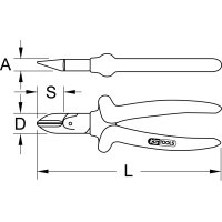 EDELSTAHL Diagonal-Seitenschneider, 150mm