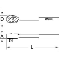 3/8" TITANplus Umschaltknarre, 30 Zahn