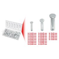 Sortiment Sicherungsbolzen, Ø 5-12mm, 21 Größen, 60-tlg