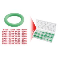 Sortiment O-Ringe, HNBR, Innen Ø 3-22mm, 225-tlg