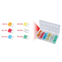 Sortiment Mini-Sicherungen, 5-30A, 120-tlg