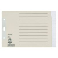1226 Register - Tauenpapier, blanko, A5 quer Überbreite, 12 Blatt, grau