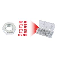 Sortiment Muttern, metrisch, 300-tlg