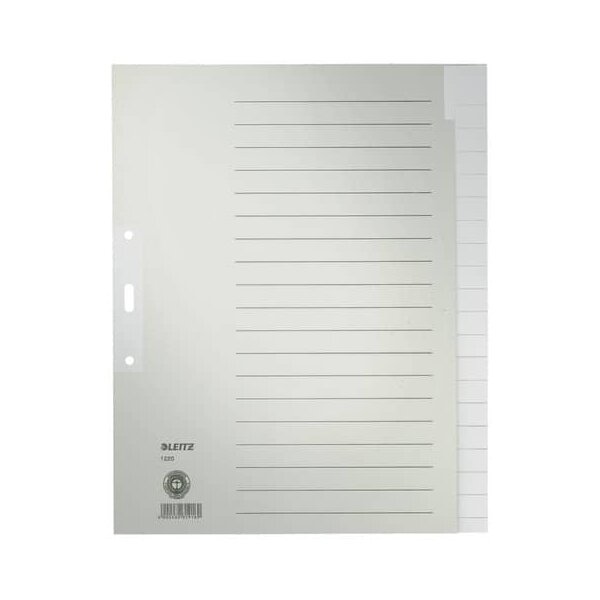 1220 Register - Tauenpapier, A4 Überbreite, 20 Blatt, grau