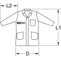 Kittel-rot/schwarz, XL