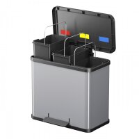 Hailo Öko trio Plus L Mülleimer 27,0 l silber, 1 S