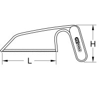 Kleinhandsägebogen schwarz, 150mm