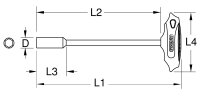 T-Griff-Nuss-Schraubendreher, lang, 5,5mm