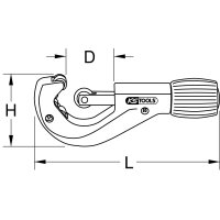 Teleskop-Rohrabschneider für Edelstahl (Inox) Rohre, 3-42mm