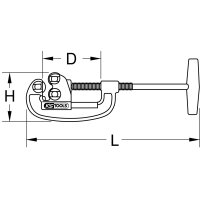 EDELSTAHL Stahl-Rohrabschneider, 1/8"-1.1/4"