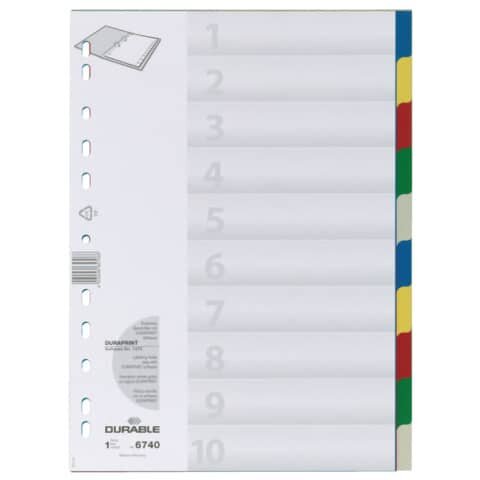 Register - PP, blanko, farbig, A4, 10 Blatt