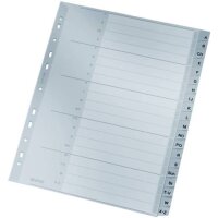 1260 Register - A - Z, PP, A4 Überbreite, 20 Blatt, grau