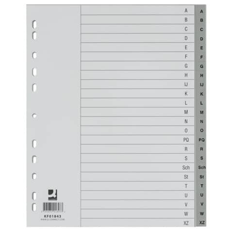 Register - A - Z, PP, ohne Index, A4 Überbreite, 24 Blatt, grau