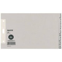 1206 Papierregister A - Z - A5 quer, Überbreit, 100 g/qm, 20 Blatt, grau