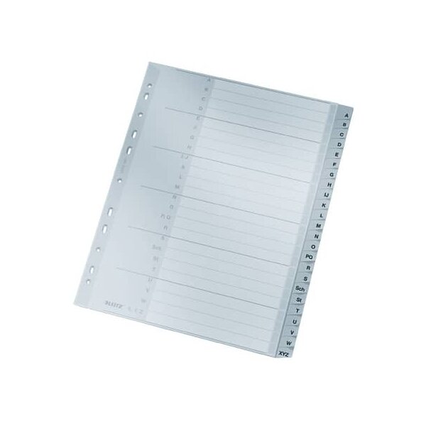 1261 Register - A - Z, PP, A4 Überbreite, 24 Blatt, grau