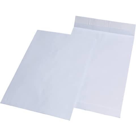 MAILmedia Faltentaschen DIN C4 ohne Fenster weiß mit 2,0 cm Falte, 100 St.