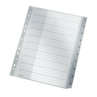 1280 Zahlenregister - 1-10, PP, A4 Überbreite, 10 Blatt, grau