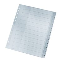 1282 Zahlenregister - 1-12, PP, A4 Überbreite, 12 Blatt, grau