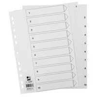 Zahlenregister - 1 - 10, PP, A4, 10 Blatt, weiß