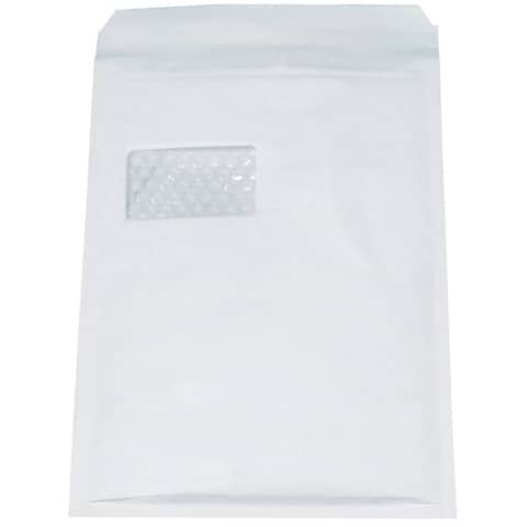Luftpolstertaschen Nr. 7 mit Fenster, 230x340 mm, weiß, 100 Stück