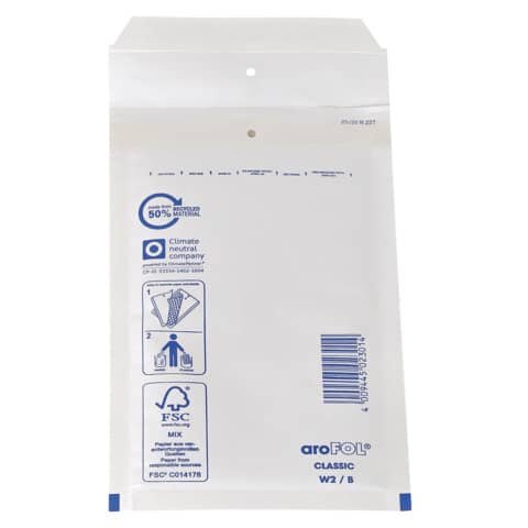 200 aroFOL® CLASSIC Luftpolstertaschen weiß für DIN A6