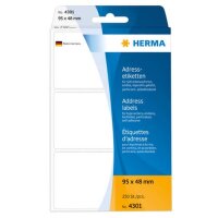 4301 Adress-Etiketten - 95 x 48 mm, selbstklebend, 250...