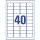 1.000 AVERY Zweckform Folien-Adressetiketten L4770-25 transparent 45,7 x 25,4 mm