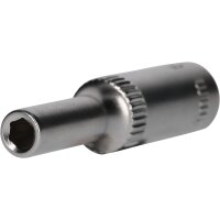 1/4" Sechskant-Stecknuss, lange Ausführung, 4 mm