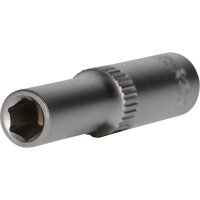 1/4" Sechskant-Stecknuss, lange Ausführung, 6 mm
