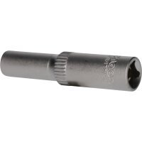1/4" Sechskant-Stecknuss, lange Ausführung, 6 mm