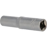 1/4" Sechskant-Stecknuss, lange Ausführung, 7 mm