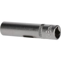 1/4" Sechskant-Stecknuss, lange Ausführung, 8 mm