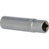 1/4" Sechskant-Stecknuss, lange Ausführung, 9 mm