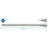 3/8" Schwenkbare Verlängerung, 250 mm