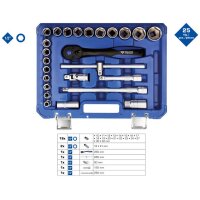 1/2" Steckschlüssel-Satz, 25-tlg