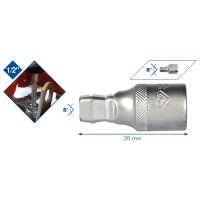 1/2" Schwenkbare Verlängerung, 50 mm