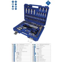 Steckschlüssel-Satz, 94-tlg, 1/4", 1/2"