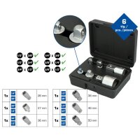 Adapter-Satz, 6-tlg, 1/4" + 3/8" + 1/2" + 3/4"