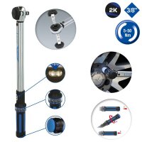 3/8" Drehmomentschlüssel mit Drehknopf-Umsteck-Ratschenkopf, 5 - 50 Nm