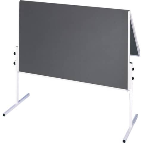 X-tra!Line® Moderationstafel - 120 x 150 cm, grau/Filz, klappbar