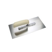 Glättekelle Edelstahl ELITE, 280 x 130 mm, Edelstahl rostfrei, ergonomisch geformter Holzgriff