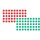Moderationsklebepunkt, Kreis, 19 mm, rot und grün, 500 Stück je Farbe