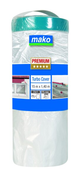 Turbo Cover-Abdeckfolie (5 Stern), 1400 mm x 15 m, Ersatzrolle, Gewebeband