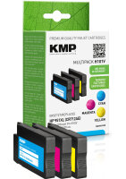 KMP H101V  cyan, magenta, gelb Druckerpatronen kompatibel zu HP 951XL (CN046AE/CN047AE/CN048AE), 3er-Set
