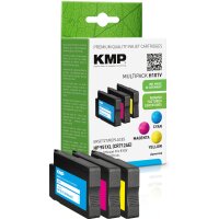 KMP H101V  cyan, magenta, gelb Druckerpatronen kompatibel zu HP 951XL (CN046AE/CN047AE/CN048AE), 3er-Set